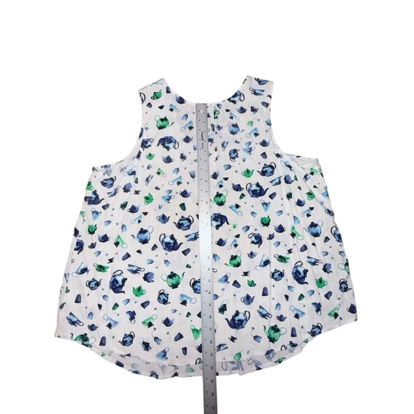 NIC+ZOE Garden Party Tank - Plus 1X White/Blue/Green - Picture 8 of 12